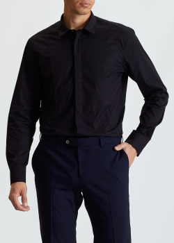 Чорна сорочка Dondup з еластичної бавовни, фото